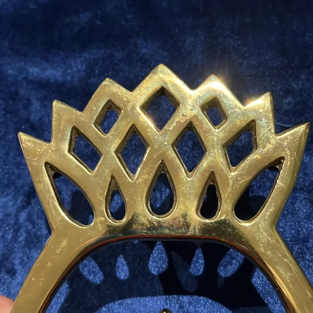 Newport Pineapple Trivet Virginia Metalcrafters Brass Vintage 1976 Discontinued